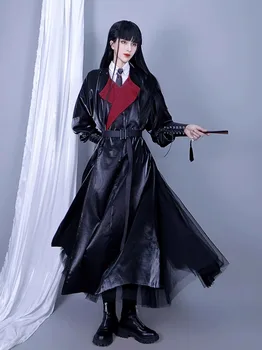 Халат с круглым воротником Hanfu Tang в китайском стиле, мужской и женский тренч, пальто