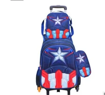 Школьный рюкзак на колесиках, сумка для девочки, сумка-тележка Для мальчиков, набор детских рюкзаков на колесиках, Детский школьный рюкзак на колесиках