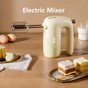 Электрическая взбивалка для яиц ACA, портативная бытовая взбивалка для крема для выпечки, миксер для муки для торта, бытовые кухонные принадлежности 220 В