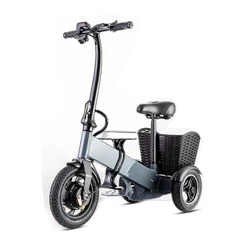 Электрический Трехколесный велосипед 36 В, Складная Портативная Литиевая Батарея, Дальнобойный запуск в один клик, Безопасное торможение, Легкий вес