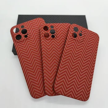 Ярко-Красное ультратонкое Углеродное волокно Для iPhone 12 Pro Max Len Точное Положение отверстия Для iPhone12 12Promax Женский чехол